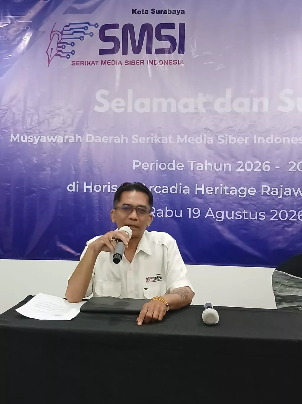 Isa Iskandar Kembali Jabat Ketua SMSI Kota Surabaya Periode 2026-2029